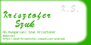 krisztofer szuk business card